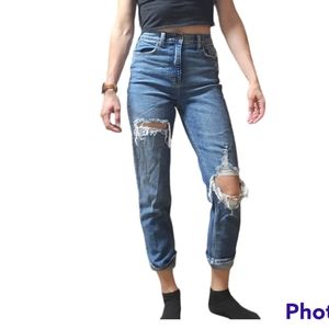Cello Jeans Tapered Distressed High Rise Size 3